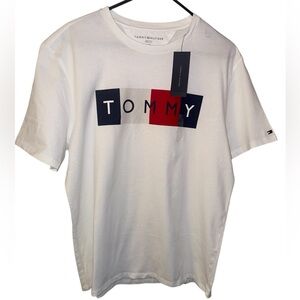Tommy Hilfiger shirt size L white with red